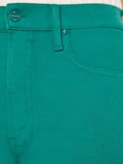 The Rambler Zip Ankle - Teal Green -Mother Denim 10297 674 TGE VW F Detail 3777
