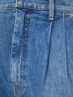 Clare V. X MOTHER The Pleated Belle Prep Heel - Playing In Paris -Mother Denim 10498 259 PAR VW F Detail 7051