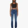High Waisted Rascal Slice Sneak Fray - Sake To Me -Mother Denim 10624 1218 SAK 0355