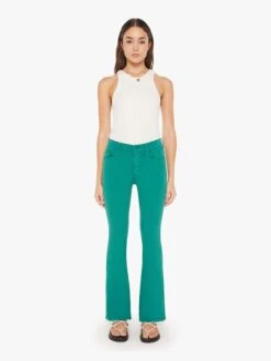 The Weekender Sneak - Teal Green -Mother Denim 10755 674 TGE VW A FullBodyFront 3787 555498a0 acd0 4b77 a384 d634676de6f1