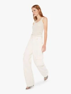 SNACKS! The Side Dish Cargo Skimp - Natural -Mother Denim 10986 1359 NAT VW B FullBodySide 4662