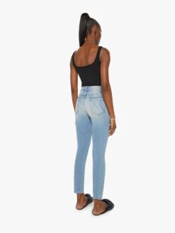 High Waisted Looker Ankle Fray - Au Revoir -Mother Denim 1411 686 ARV VW C FullBodyBack 10227