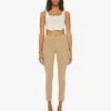 The Mid Rise Dazzler Ankle Fray - Prairie Sand -Mother Denim 1906 674 SAN VW A FullBodyFront 7344
