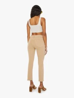 The Mid Rise Dazzler Ankle Fray - Sand 9 The Mid Rise Dazzler Ankle Fray - Sand -Mother Denim 1906 674 SAN VW C FullBodyBack 7291 75aa835d 1855 42d7 a5d3 081adc2b53b7