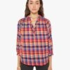 The Push Over Top - Rad Plaid -Mother Denim 2173 1446 RPD VW A WaistUpFront 3370