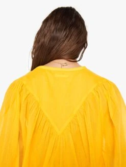 The Love Dearly Top - Yellow Chrome -Mother Denim 2434 1256 YCH VW E Detail 3284
