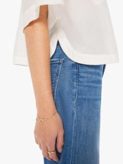 The Roomie Double Pocket - Thin Air Egret -Mother Denim 2472 1486 EGT VW E Detail 3971