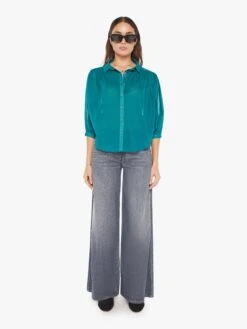 The Breeze Top - Teal Green -Mother Denim 2492 1256 TGE VW D FullBodyFront 3597