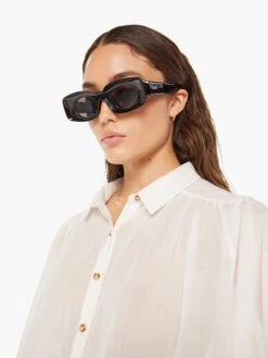 The Breeze Top - Bright White -Mother Denim 2492 1256 WBW VW E Detail 3232