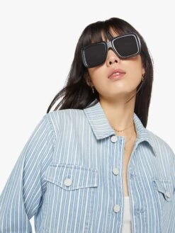 The Cropped Veteran Jacket - Lined Up 14 The Cropped Veteran Jacket - Lined Up -Mother Denim 31256 1410 LNU 6926