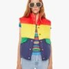 The Pillow Talk Tri Color Vest - Building Blocks -Mother Denim 3262 1456 BGB VW A WaistUpFront 3144