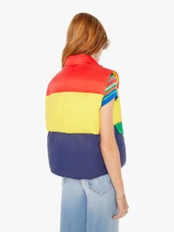 The Pillow Talk Tri Color Vest - Building Blocks -Mother Denim 3262 1456 BGB VW C WaistUpBack 3147