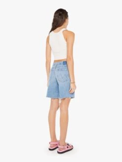 The Down Low Undercover Short Fray - Material Girl -Mother Denim 4068 1396 MAL VW C FullBodyBack 4345