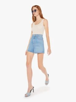 SNACKS! High Waisted Savory Short Short - All You Can Eat -Mother Denim 4592 1321 AYE VW B FullBodySide 4648