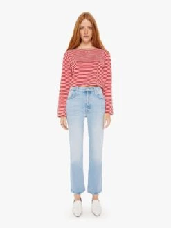 The Skipper Bell - Red And Natural -Mother Denim 81101 1206 RNN VW D FullBodyFront 3410