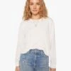 The L/S Slouchy Cut Off - Bright White