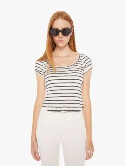 The Itty Bitty Scoop - Black And White Stripe