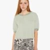 The Puff Up Tee - Foam Green -Mother Denim 81291 865 FMG VW A WaistUpFront 3997