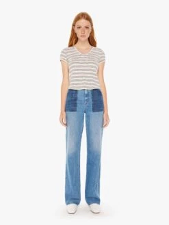 The Itty Bitty Throwback - Rainbow Bridge -Mother Denim 81331 1454 RBR VW D FullBodyFront 3367