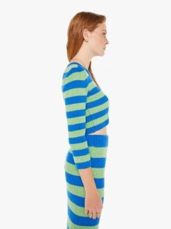 The Midnight Cardigan Crop - Silver Spoons -Mother Denim 81566 1509 SSP VW B FullBodySide 4410