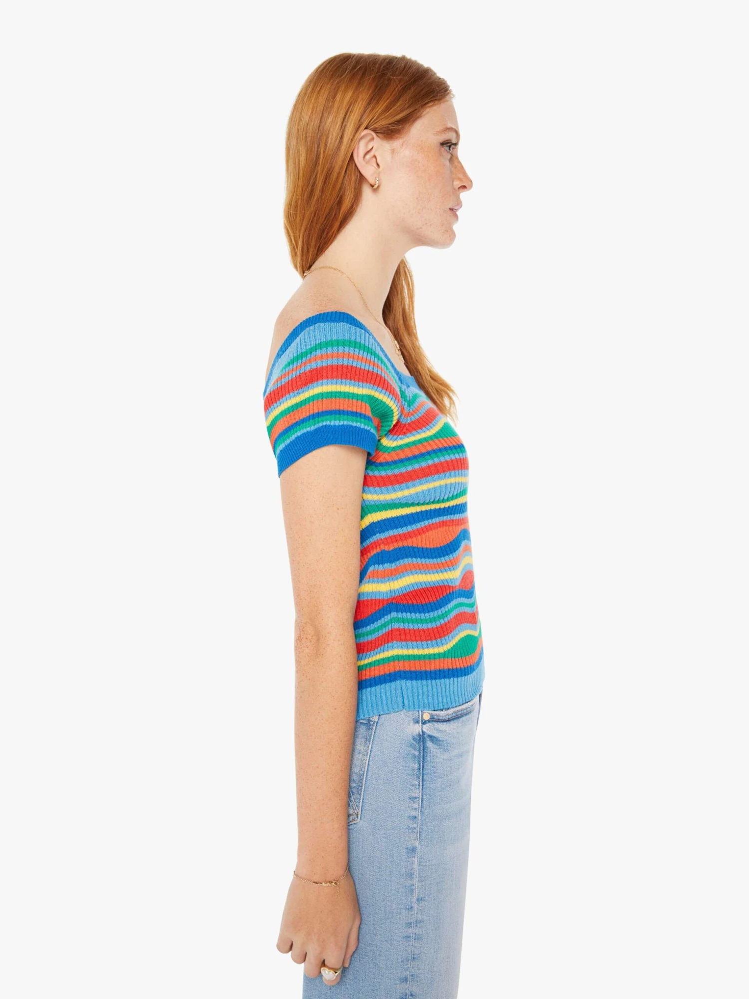 The Squared Top - Multi Blue Stripe 5 The Squared Top - Multi Blue Stripe - Image 3