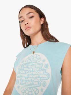 The Ride Out Tee - Be What You Want 13 The Ride Out Tee - Be What You Want -Mother Denim 8223 1079 BEW VW E Detail 3520