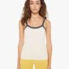 The Open Arms Tank - Antique White And Black -Mother Denim 8273 R865 ATQ VW A WaistUpFront 4442