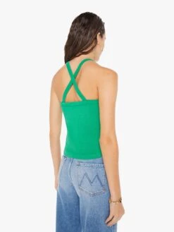 The Up In Arms - Golf Green -Mother Denim 8293 988 GLF VW C WaistUpBack 4186