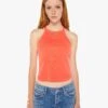 The Up In Arms - Hot Coral 1 The Up In Arms - Hot Coral -Mother Denim 8293 988 HCL VW A WaistUpFront 3489