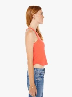 The Up In Arms - Hot Coral 10 The Up In Arms - Hot Coral -Mother Denim 8293 988 HCL VW B WaistUpSide 3493