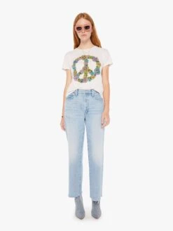 The Lil Goodie Goodie - Peace Flowers -Mother Denim 8341 315 PFL VW D FullBodyFront 3773 d8736178 98f9 479a bc7d 4fc53b4fe5f5
