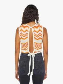 The Open Back Tank Top - At The Cabana -Mother Denim 8526 1105 CBA VW C WaistUpBack 7330