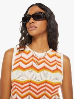 The Open Back Tank Top - At The Cabana -Mother Denim 8526 1105 CBA VW E Detail 7294