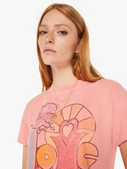The Grab Bag Crop Tee - Love Cupid -Mother Denim 8911 1079 LCP VW E Detail 3655