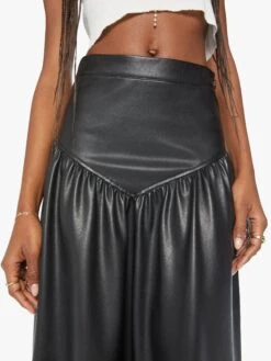 The Gather Your Wits Skirt - Wax On, Wax Off Black -Mother Denim 90361 1017 BLK 1990