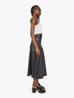 The Gather Your Wits Skirt - Wax On, Wax Off Black -Mother Denim 90361 1017 BLK 2005