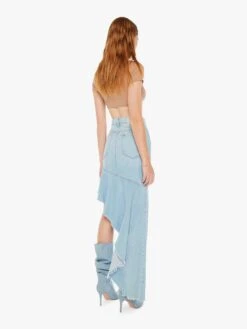 SNACKS! The Crinkle Cut Skirt - Sweet And Sour -Mother Denim 90471 1321 SWS VW C FullBodyBack 4697