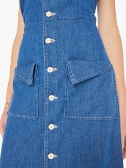 The Double Fold Dress - Cutting Edge -Mother Denim 9973 350 CEG VW E Swatch 3798