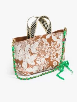 Clare V. X MOTHER The Link Up Shoulder Strap - Green And Gold -Mother Denim GREENANDGOLD CV THELINKUPSHOULDERSTRAP T2155 611 NOC 5909F 1