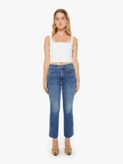 PETITES The Lil' Hustler Ankle Fray - Healing Jar -Mother Denim P117 104 HGJ VW A FullBodyFront 4782