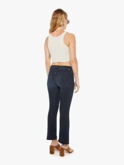 PETITES The Lil' Insider Crop Step Fray - Night In Venice -Mother Denim P157 104 NIV VW C FullBodyBack 4791