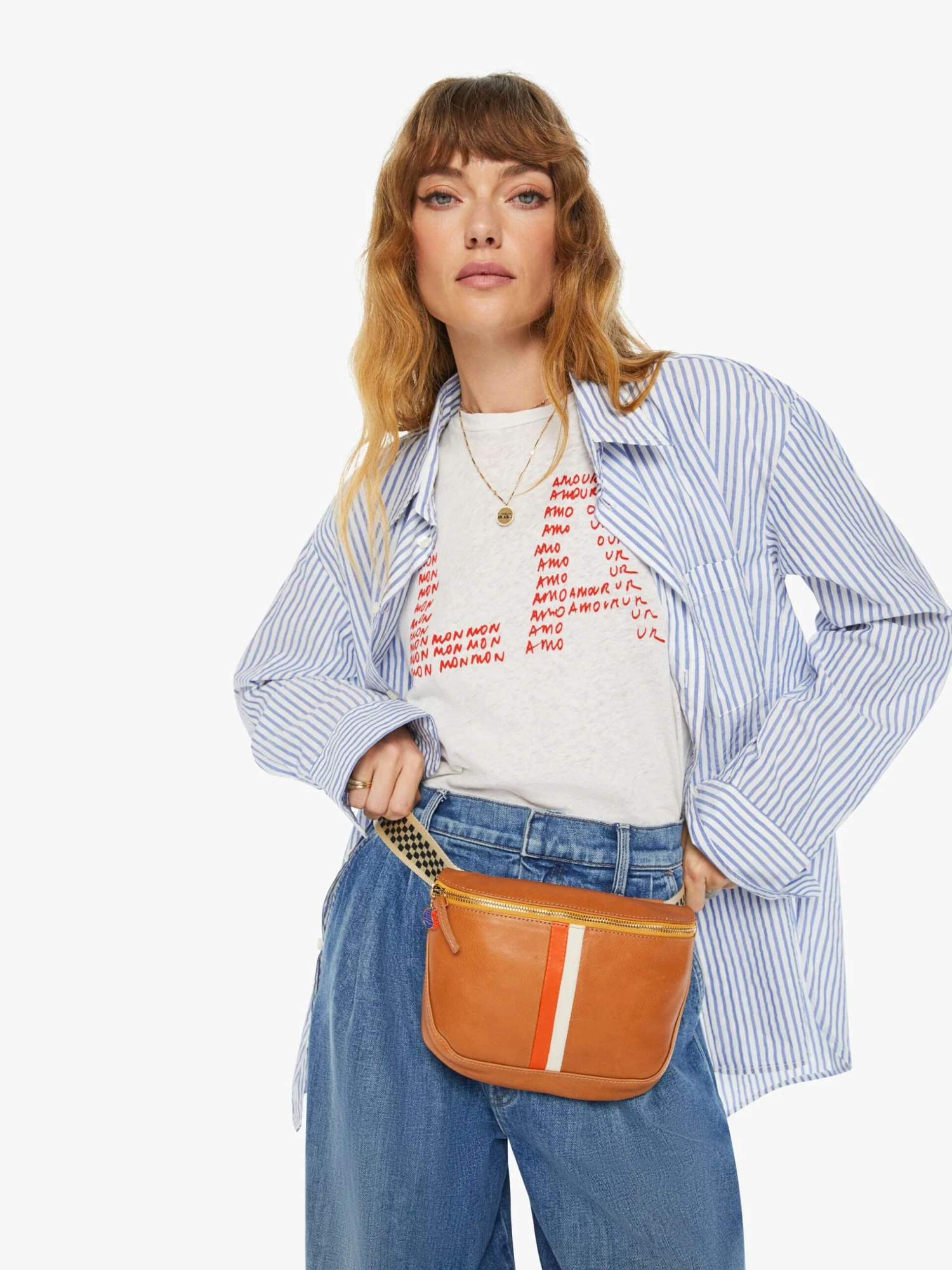 Clare V. X MOTHER Le Fanny Pack - Breton Stripe 5 Clare V. X MOTHER Le Fanny Pack - Breton Stripe - Image 3